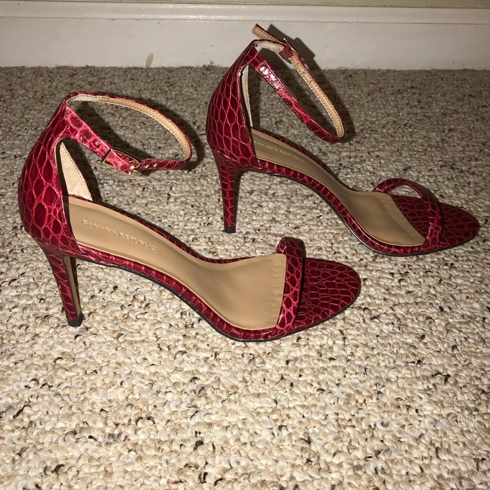 Banana Republic Bare High Heel Sandal Red